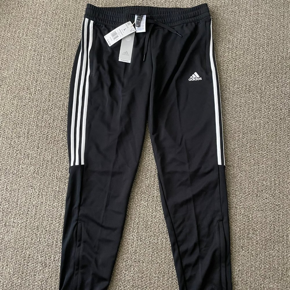 adidas Women's AEROREADY Sereno Slim Tapered-Cut 3-Stripes Pants